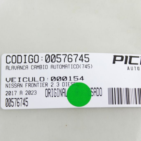 切手43 ALAVANCA CÂMBIO AUTOMÁTICO NISSAN FRONTIER 17-23(745)