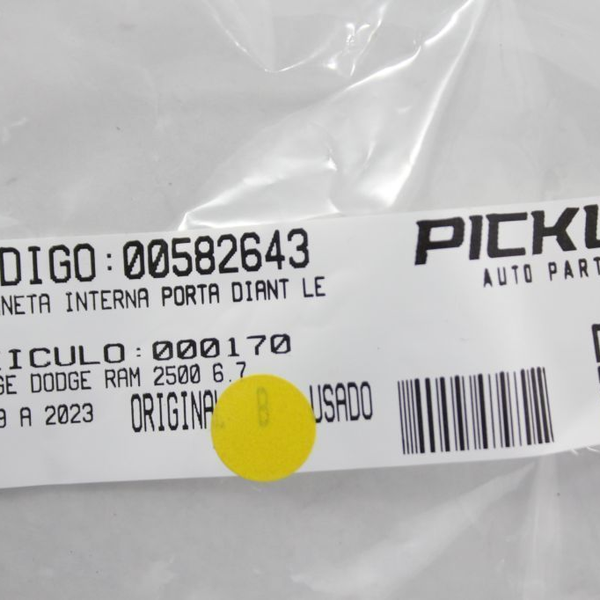 MAÇANETA INTERNA PORTA DIANT LE DODGE RAM 2500 19-23