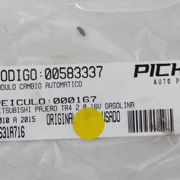 MÓDULO CÂMBIO AUTOMÁTICO PAJERO TR4 2.0 16V GASOLINA 10-15